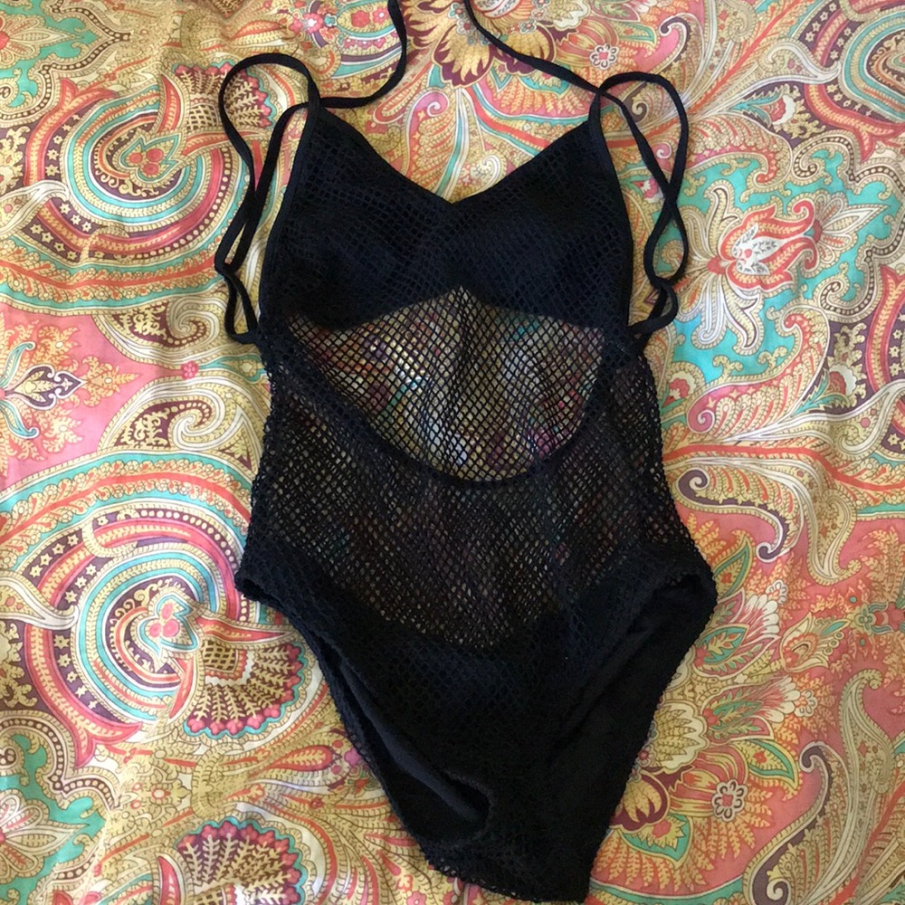 mesh one piece bathing suit